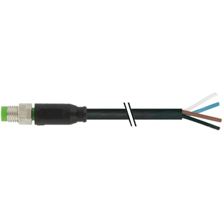 Murrelektronik M8 female 0 Degree with cable, PUR 3x0.25 bk UL/CSA 10m 7000-08011-6511000